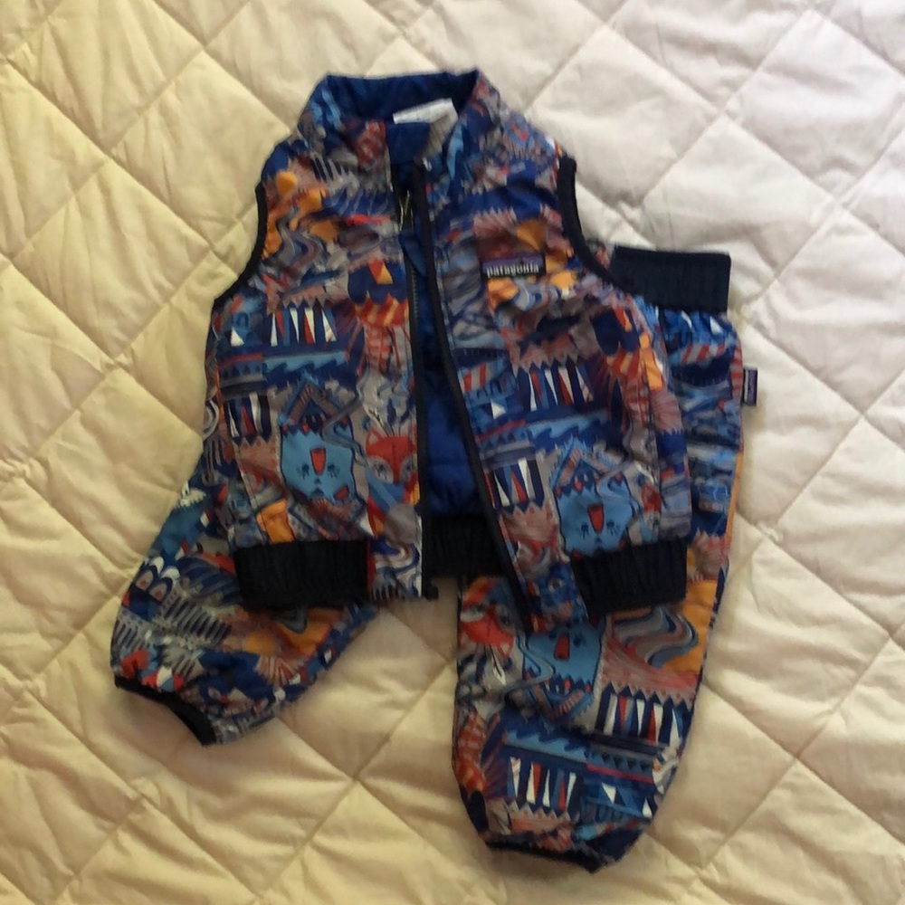 Patagonia Puffball Reversible Vest & Pants 6-12M